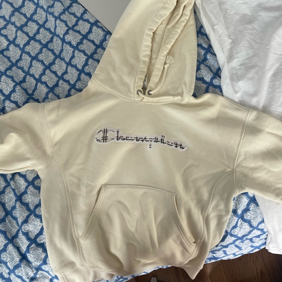 Champion Pale Yellow / Off-White Sweatshirt - Picture 1 of 2